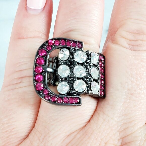 Crystal Buckle Stretch‎ Ring - Picture 5 of 10